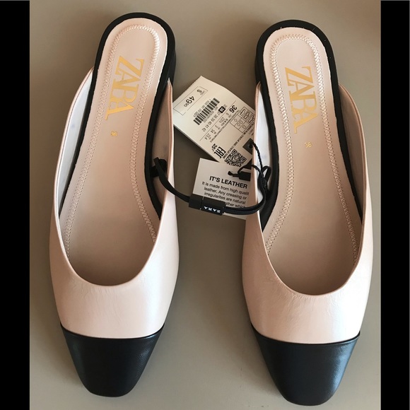 zara leather mules